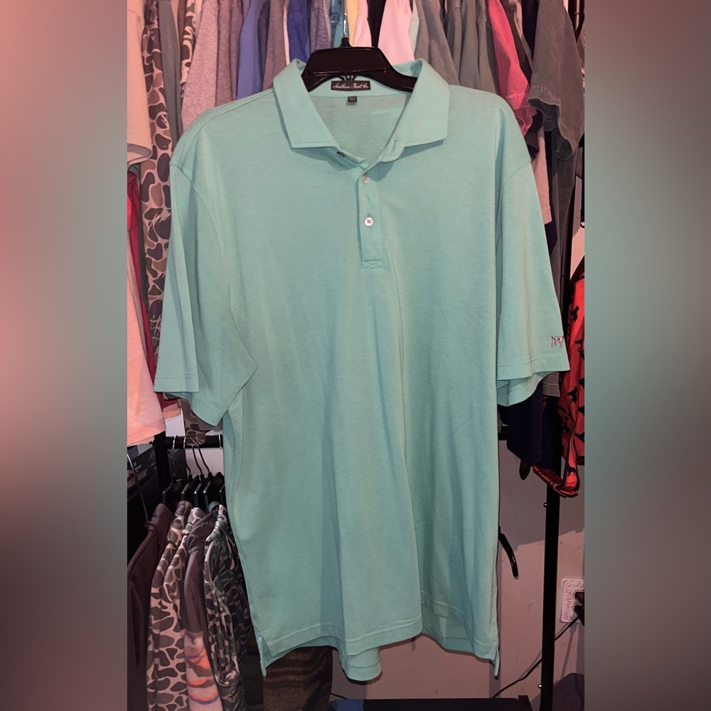 Southern Point Co. Mint Green Polo Shirt for Men